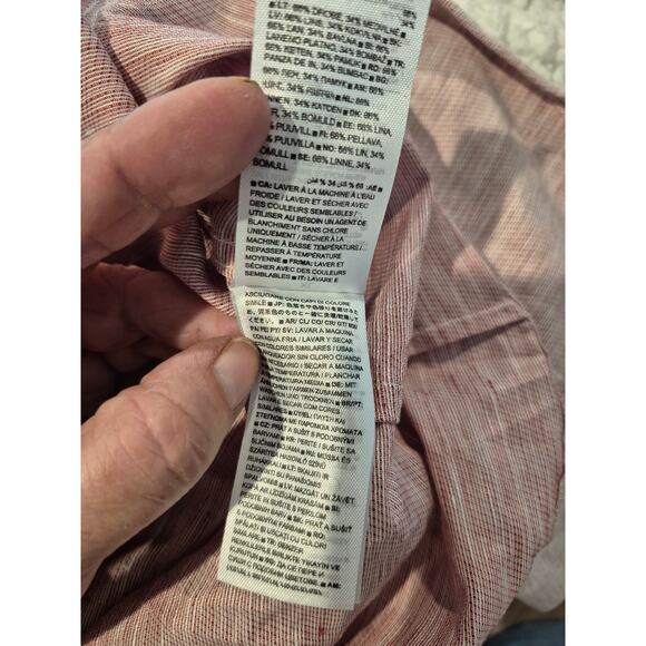 Banana Republic Men’s XL Long Sleeve Button Down Dress Shirt Light Pink - Picture 8 of 11